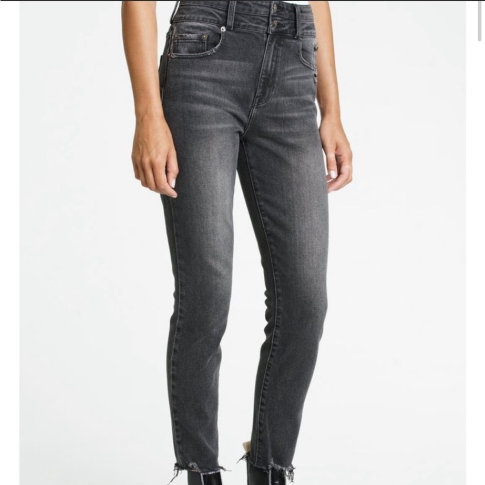 Pistola Black High Rise Distressed Denim Jeans Size 25 - Picture 7 of 7